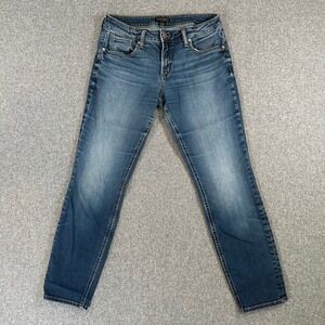 Silver Jeans Co.‎ Jeans Womens 29/29 Boyfriend Blue Whiskered L27101EKC474